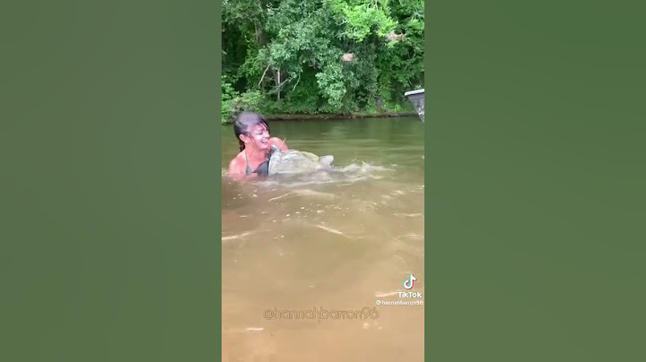 Hannah Barron catching massive catfish. Like for more fishing videos