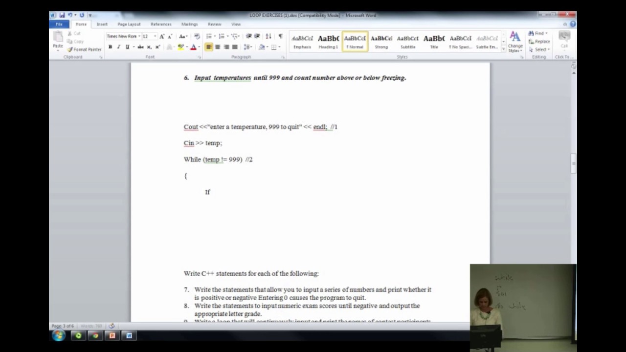 Loops - Loop Exercise (6) - YouTube