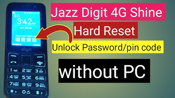 Jazz digit 4g shine Hard Reset without PC||Jazz digit security code unlock