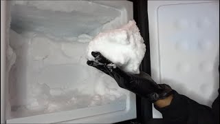 HARD FREEZER FROST | FLUFFY FREEZER FROST| CHUNKS | ASMR ICE EATING