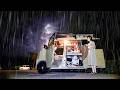 雷の夜を過ごす。沖縄での車生活は初めての事ばかり。