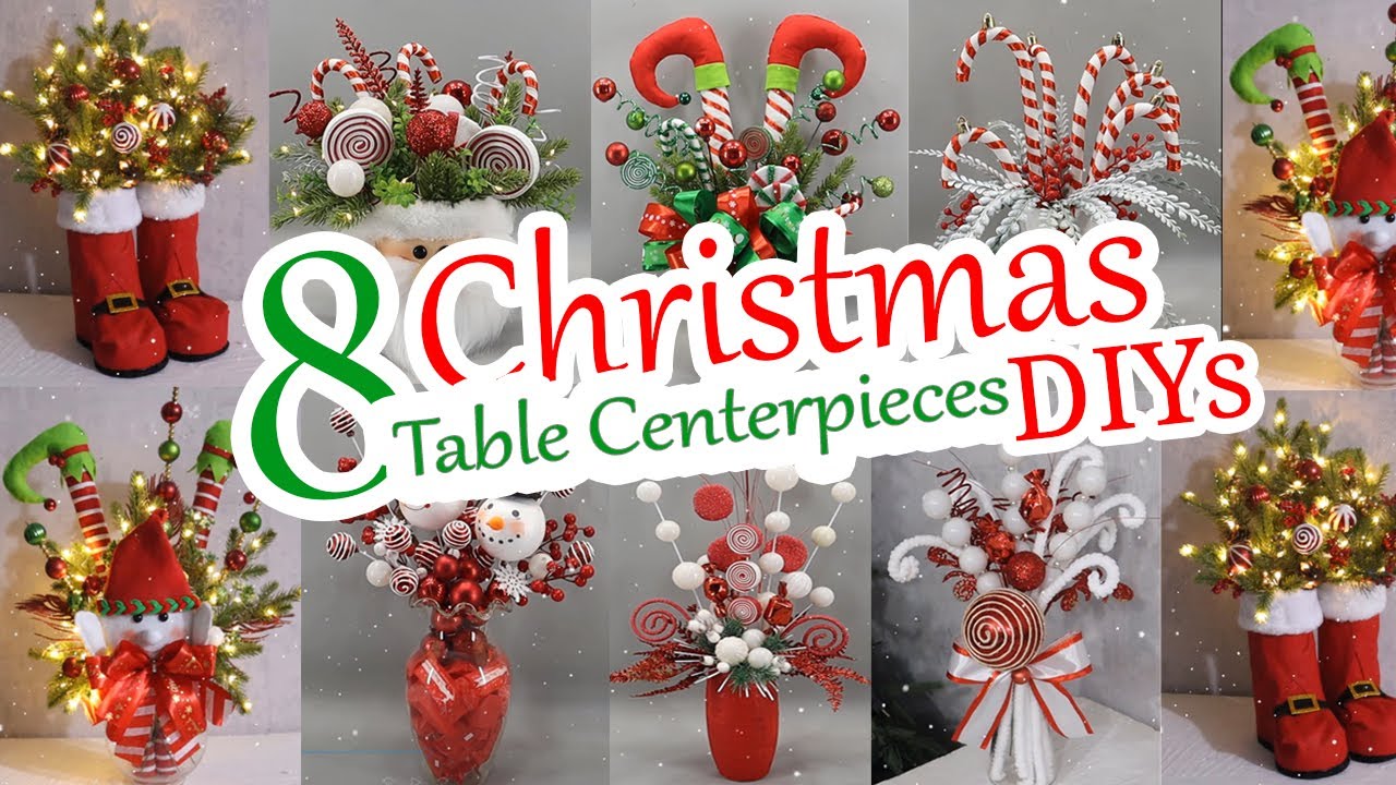 8 DIY Christmas Table Centerpieces Ideas - Christmas Flowers Centerpiece