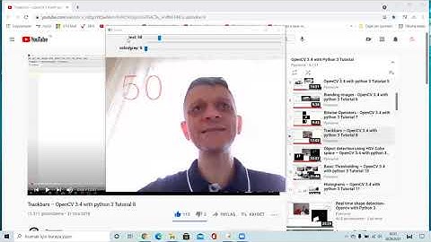 Python ve OpenCv Eğitimi Ders 14 - Trackbar kullanımı