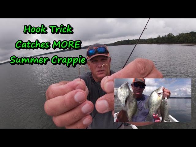 How to catch more Summer Crappie/ Change Hook size to catch more crappie/  Down size hooks in summer 