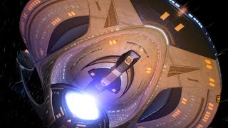 Galaxy-X Phaser Lance Scene from TNG’s All Good Things, but with Star Trek Online's Lexington-class