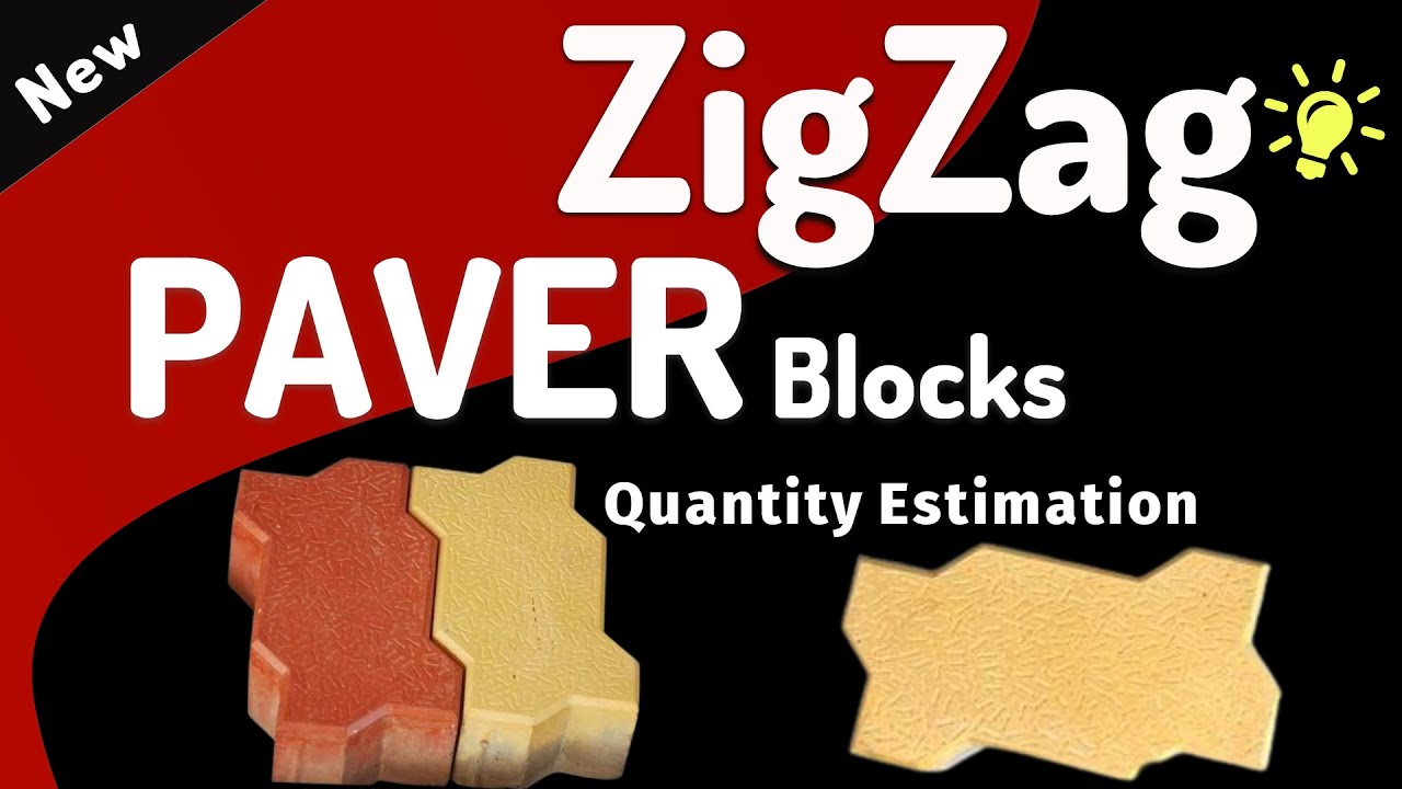 How to Calculate Total Numbers of Zigzag Paver Block Easily for 1000 Sqft Area || 