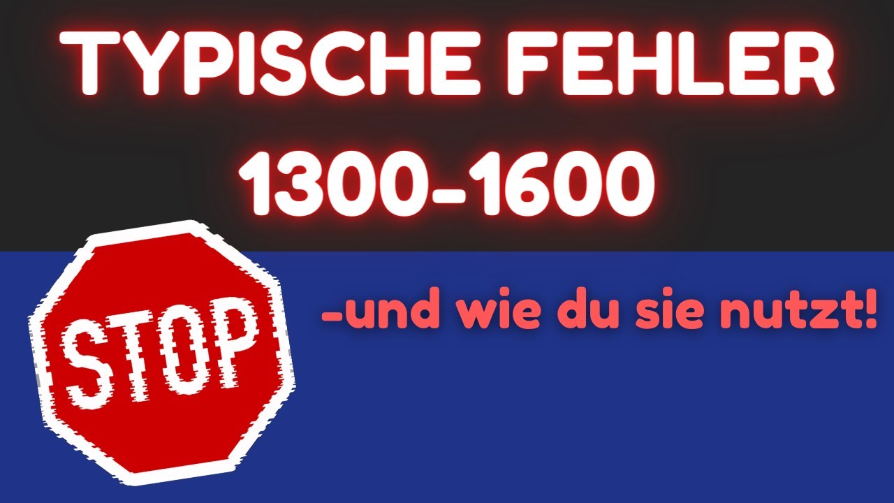 Dieses Wissen haben die meisten Spieler zwischen 1300-1600 nicht | Typische Fehler