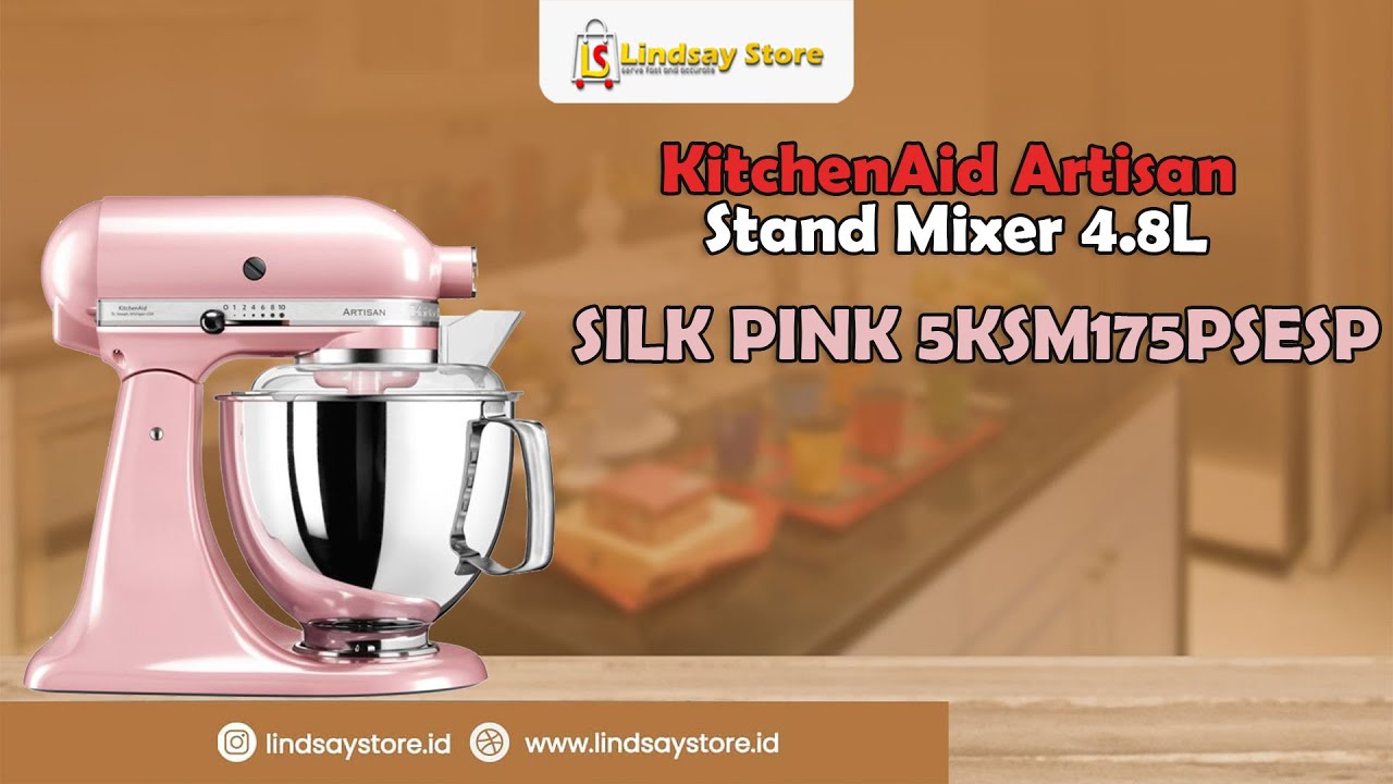 Hele tiden indrømme misundelse Review KitchenAid Mixer 4.8L SILK PINK - 5KSM175PSESP - YouTube