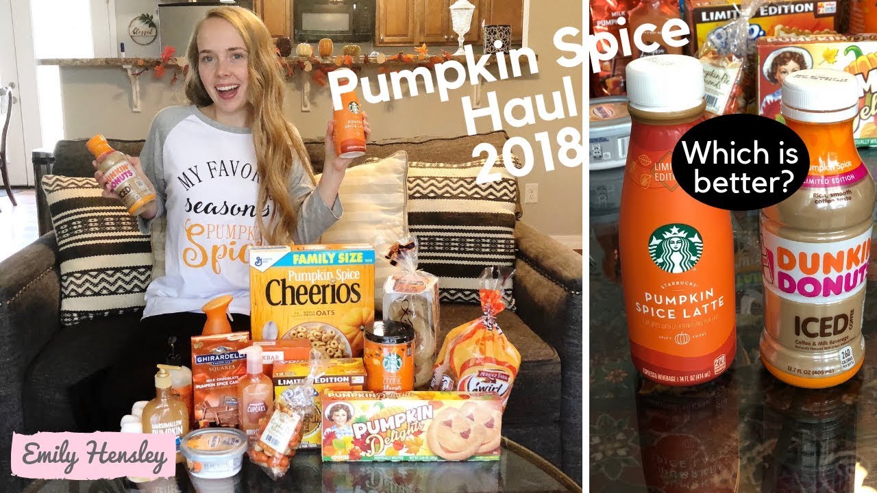 Pumpkin Spice Haul 2018 I Taste Test - YouTube