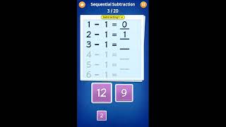 Maths Topics | Exercise#1.10 | Sequential Subtraction | Maths-Games | unlimited gaming riz #android screenshot 3