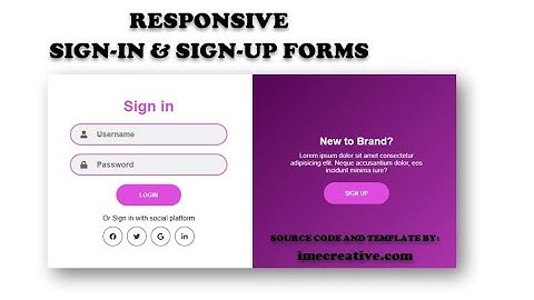 WebApp - Apps Script - Responsive Sign in & Sign up forms