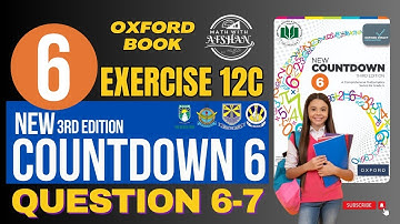 Class 6th Math Exercise 12C Question 6,7 | oxford new countdown third edition | Math with Afshan