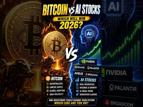 Thumbnail for Bitcoin vs Ai Stocks: Which will win 2026? #bestcryptotobuynow  #aistocks #crypto
