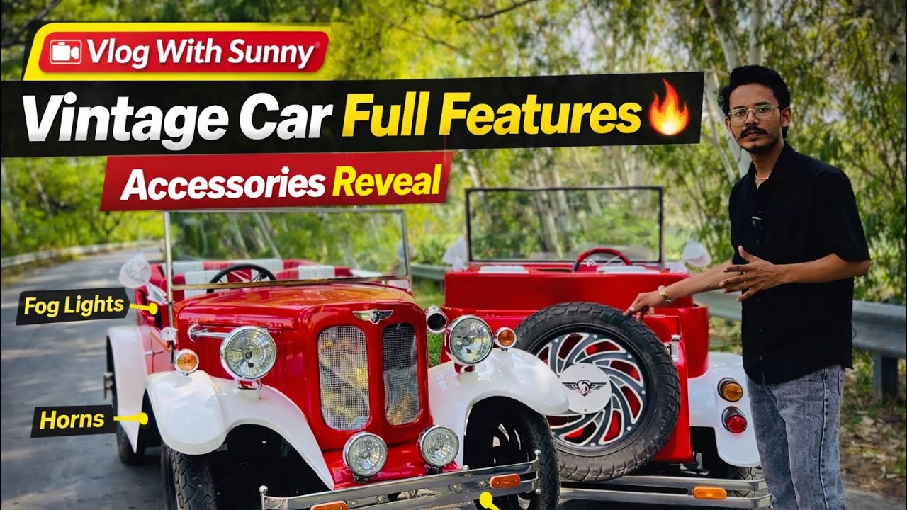 Vintage Car ke Full Features 🔥 | Amazing 🤩 Accessories Reveal 😍 | Vlog With Sunny