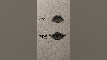 How to draw Lips Tutorial ✏️ #drawing #tutorial #howtodraw #lips #art #sad #happy #sketch #fypシ