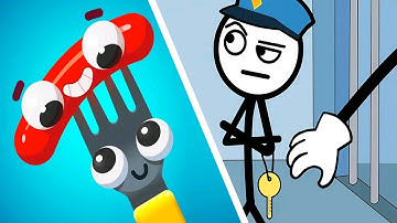 Fork N Sausage Vs Thief Puzzle - Satisfying Mobile games Walkthrough