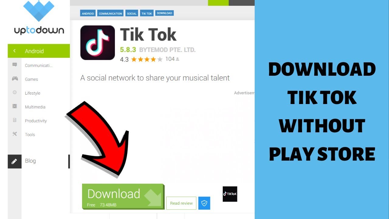 How To Download Tik Tok App Without Play Store App Store Tik Tok Uptodown Youtube