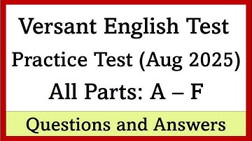 Versant Spreektoets Volledige Test met Antwoorden (Niet Officieel)