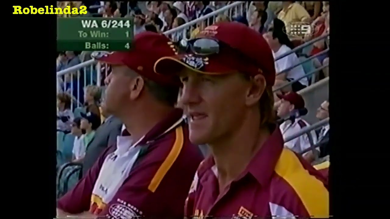 8 runs off 6 balls needed  classic finish FINAL of  200304 ING Cup QLD v WA