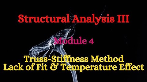 SA III (Structural Analysis III)- Module 4 -Truss Stiffness Method: Lack of Fit & Temperature Effect