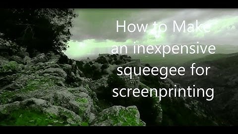 Screen Printing Squeegee anyone can make