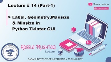 Label, Geometry,Maxsize & Minsize in Python Tkinter GUI