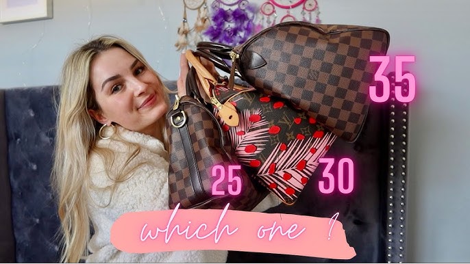 A little size comparison for a speedy 30 and speedy 35 purse #louisvui