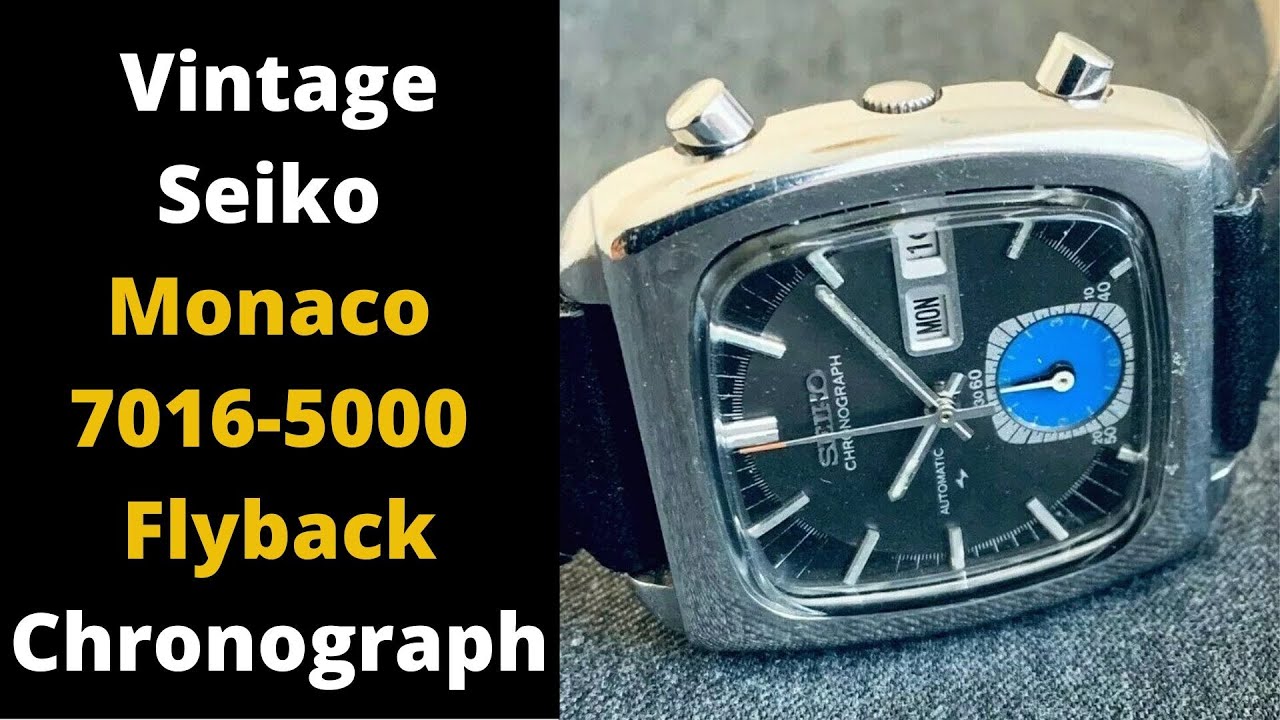 1970s Vintage Seiko Monaco 7016-5000 Flyback Chronograph Watch - YouTube