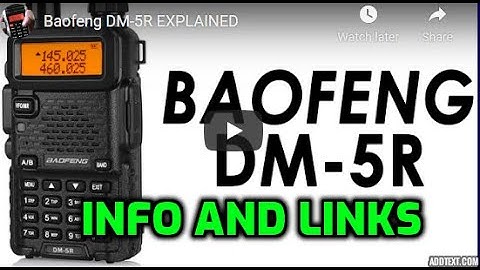 BAOFENG DM5R dmr radio -Links and Info