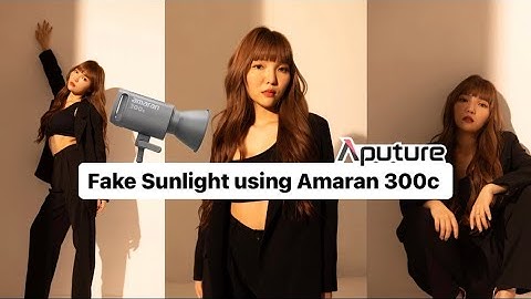 How to make fake sunlight using Aputure Amaran 300c + Fresnel 2x