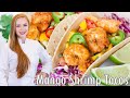 The BEST Shrimp Tacos Recipe with Mango Salsa & Red Cabbage Slaw!!