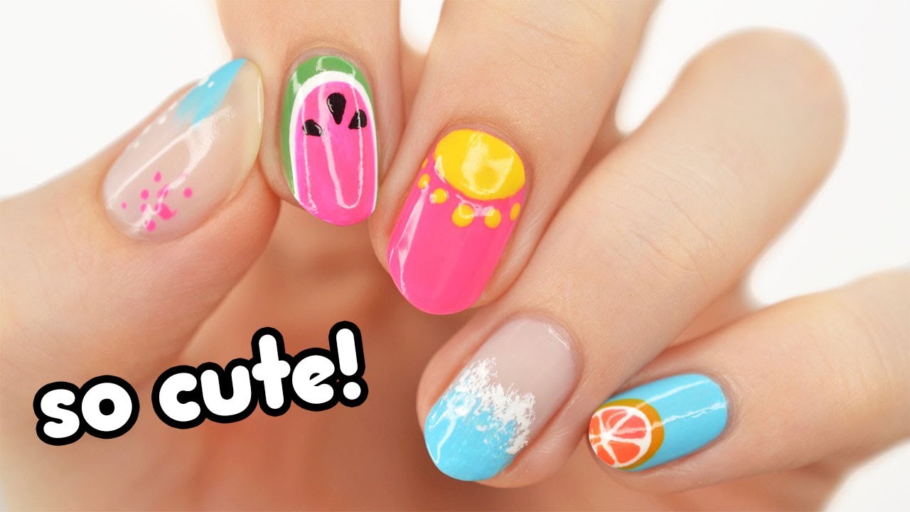 Cute Nail Art For Summer 2021 Using A TOOTHPICK!