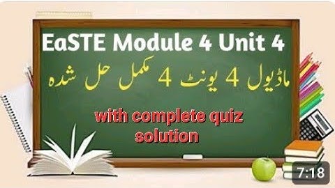 Module 4 unit 4 complete solution with extra quiz questions #module4 #unit4 #quiz #key  #Education