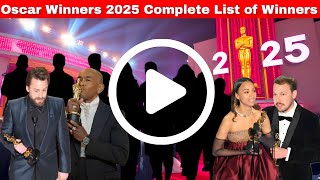 oscar 2025 winners oscars results oscar -   Who won the Oscar