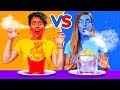 MANGER DES ALIMENTS CHAUDS vs DES ALIMENTS FROIDS PENDANT 24H ! Amusez-Vous avec 123 GO! CHALLENGE