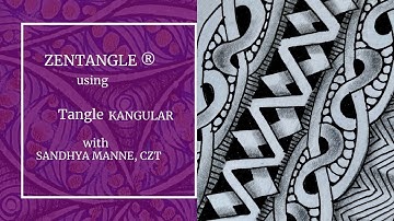 Zentangle® Mini Project with Tangle KANGULAR beginners tutorial