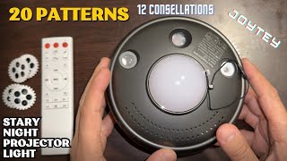 Joytey Star Projector: 20 Planets, 12 Constellations, Bluetooth Speaker, Remote, Color Changing