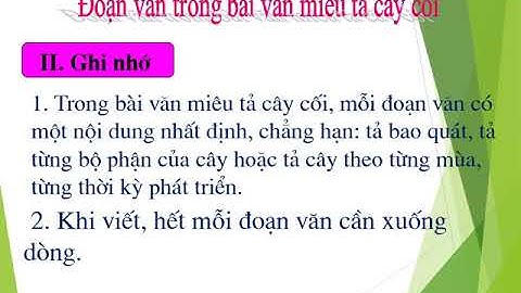 TẬP LÀM VĂN LỚP 4-TUẦN 23-ĐOẠN VĂN TRONG BÀI VĂN MIÊU TẢ CÂY CỐI