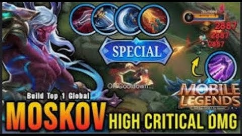 18 Kills Moskov New Best Double Crit Damage Build For 1 Shot 2025!! Moskov Top Global Build #mlbb
