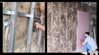 ▶︎▶︎ How to Install METAL STUD FRAMING 👉 How to Install DRYWALL 🔻 For BETTER INSULATION