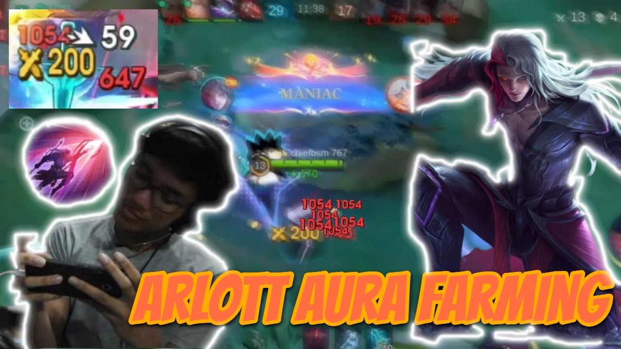 ARLOTT FARMING KILL SAMPE MANIAC?!! GENDONG TEAM DI RANK IMO! #mlbb #arlott