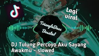 DJ Tulung Percoyo Aku Sayang Awakmu - Slowed - [TriangleBass Bossted]