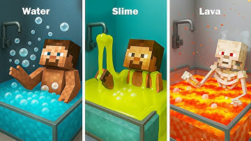 The Most Satisfying Minecraft Water Physics ✨  3D Blender ASMR