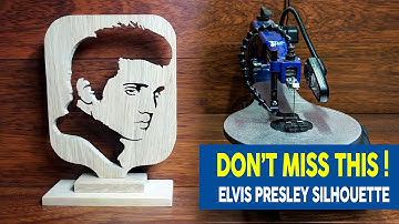 Elvis Presley | Wooden scroll saw silhouette