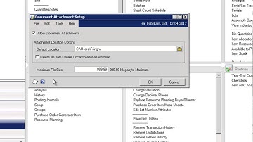 Microsoft Dynamics GP 2013 - Document Attachment Setup