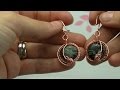 Beginner/Intermediate Wire Wrapped Gemstone Bead Copper Earrings