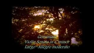 Geminiani (ジェミニアーニ, ヴァイオリンソナタ,ハ短調1,2楽章) Violin Sonata in C minor, Largo~Allegro moderato.