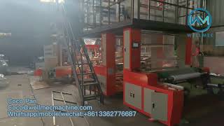 Three Layers 1400mm film blowing machine, ABC film extruder, Extrusora de película de tres capas