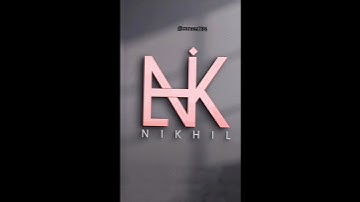 Nikhil Name Logo Design 🔥#viral #trendingshorts #youtubeshorts #shorts 💯💯