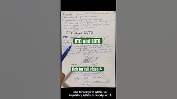 CTD & ECTD | Common Technical Document and Electronic Common Technical Document #regulatoryaffairs